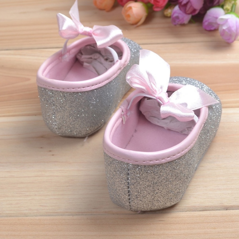 Baby Girl Silver Glitter Princess Slip-On - Picture 2 of 4